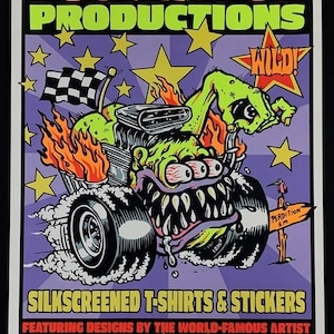 Poster Pop Kozik POSTER Ass Fink Butt Racer Signed by Artist Roth Like