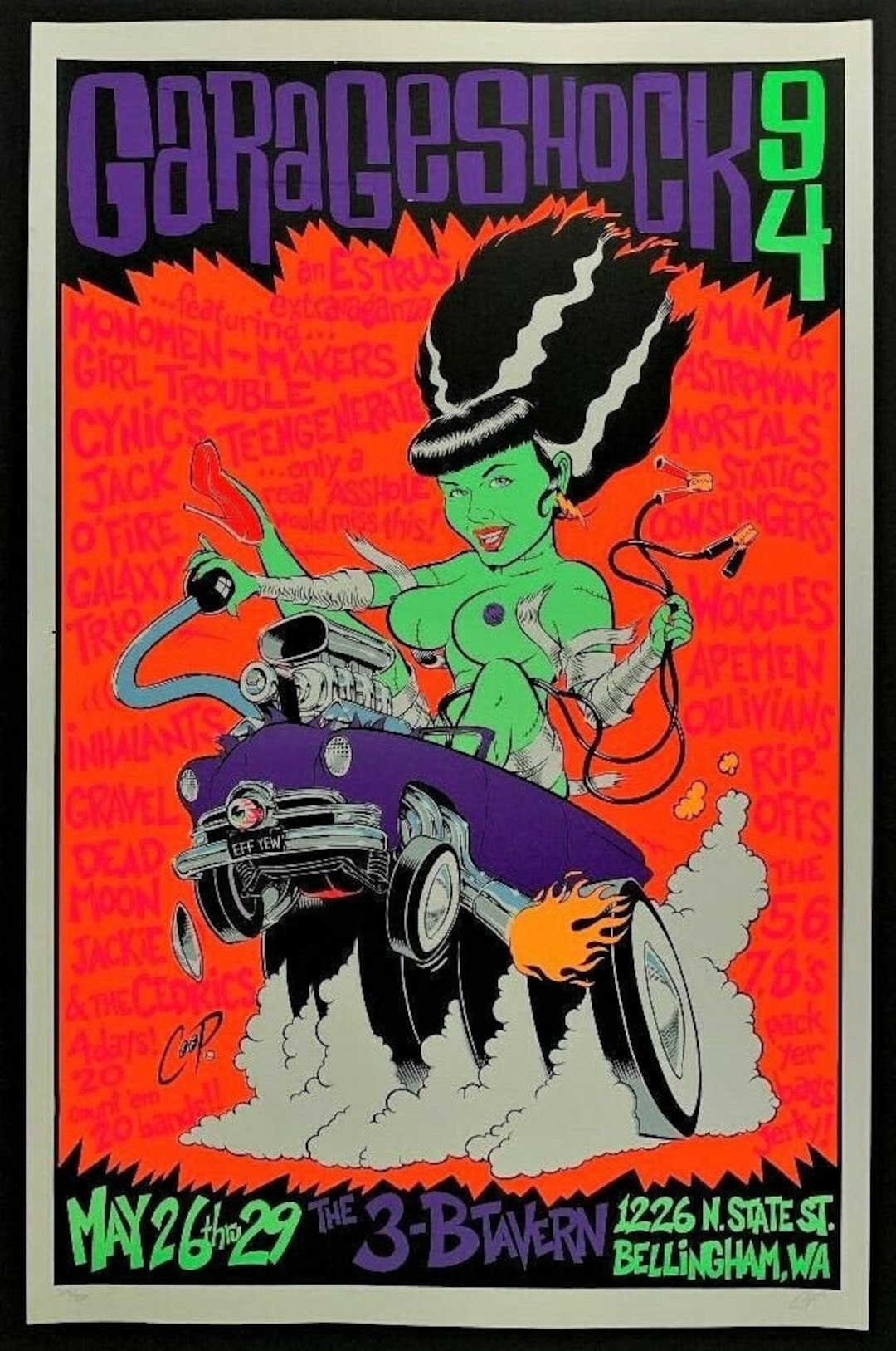 Garage Shock 94 POSTER Estrus Monomen Limited Numbered Edition