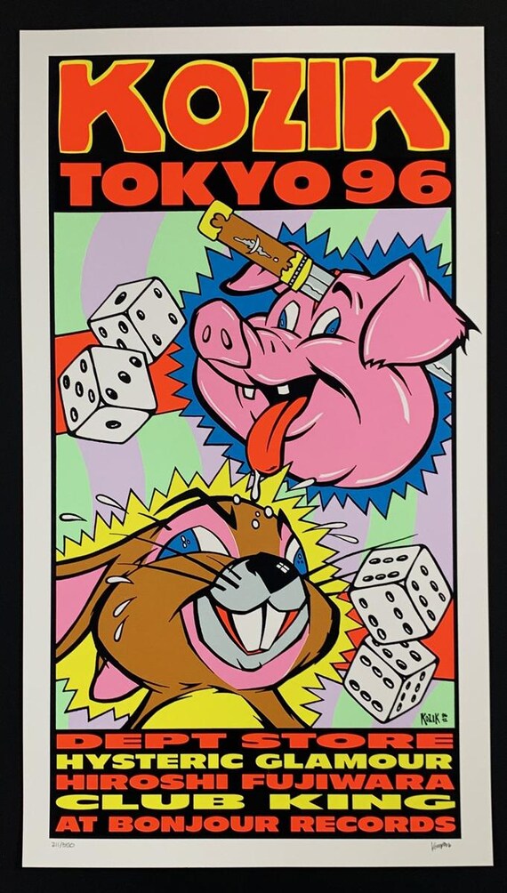 KOZIK Tokyo 96 POSTER Art Show Original First Printing