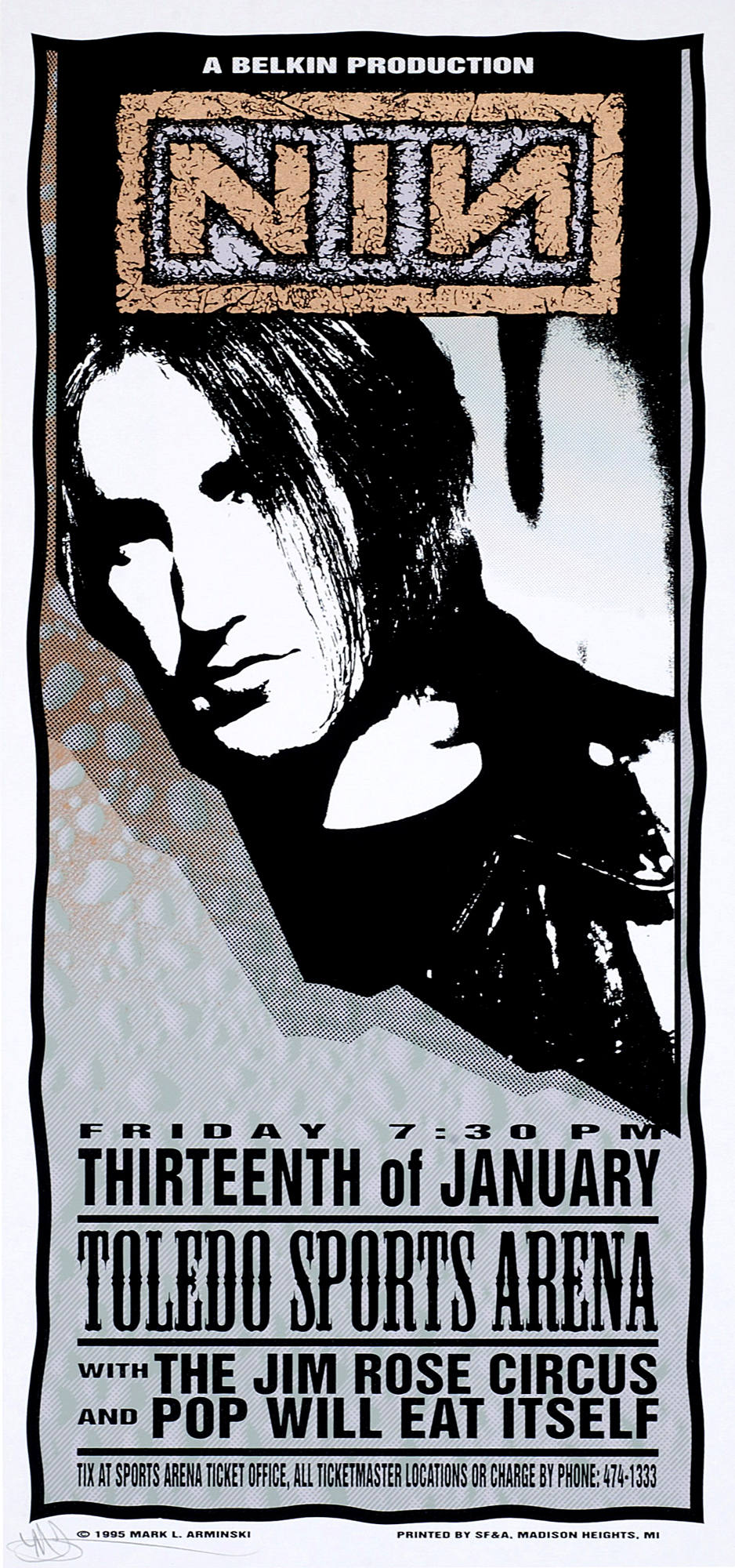 POSTER Nine Inch Nails Concert NIN the Jim Rose Circus Pop Will Eat