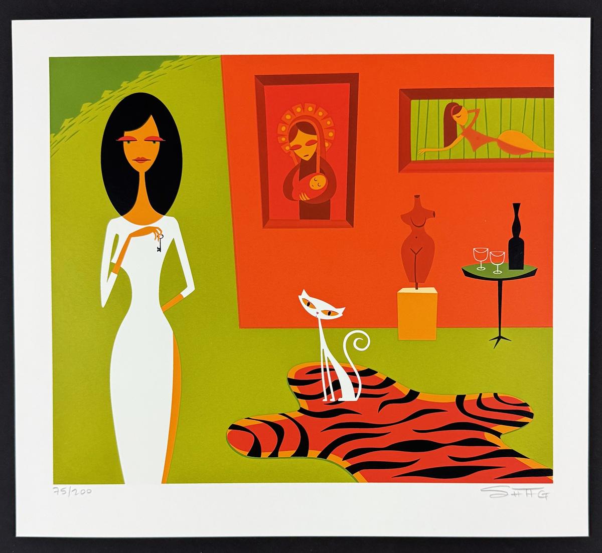 Virgo SHAG PRINT Modest and Meticulous Serigraph Signed 2003 Josh