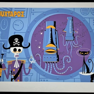 SHAG PRINT Shagquarium Siebdruck eines Piraten Hobbie Ungerahmt 2003
