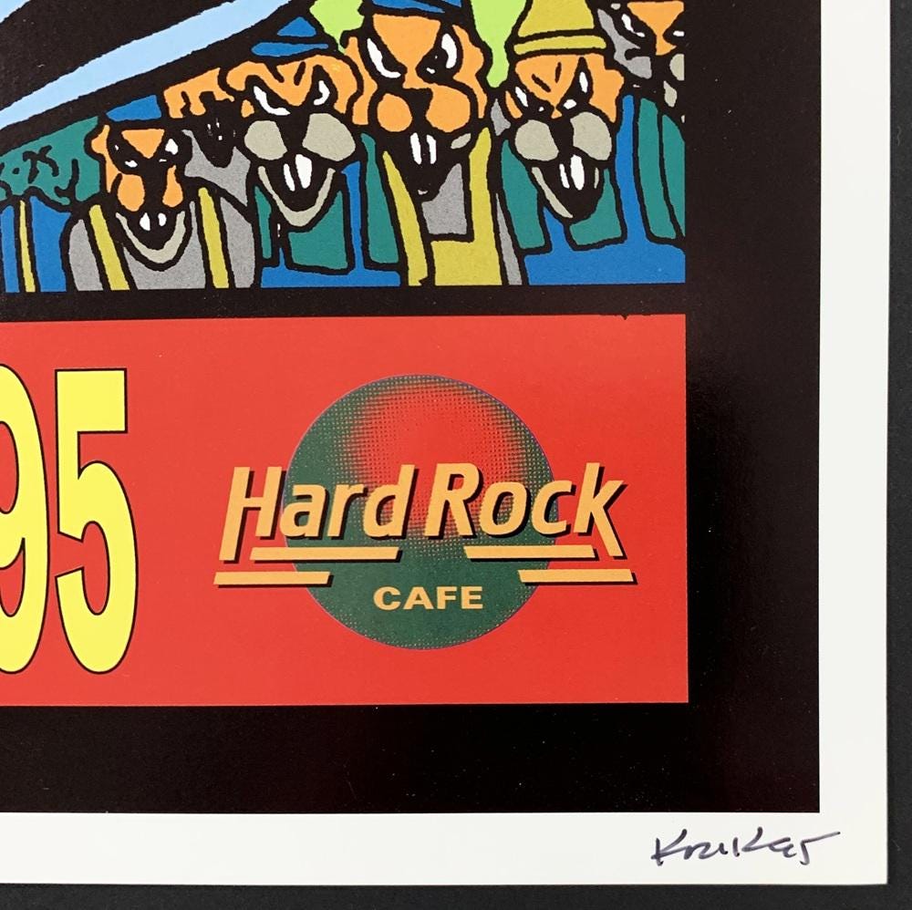 A Fury in the Northland POSTER Show Hard Rock Cafe 1995 Signed