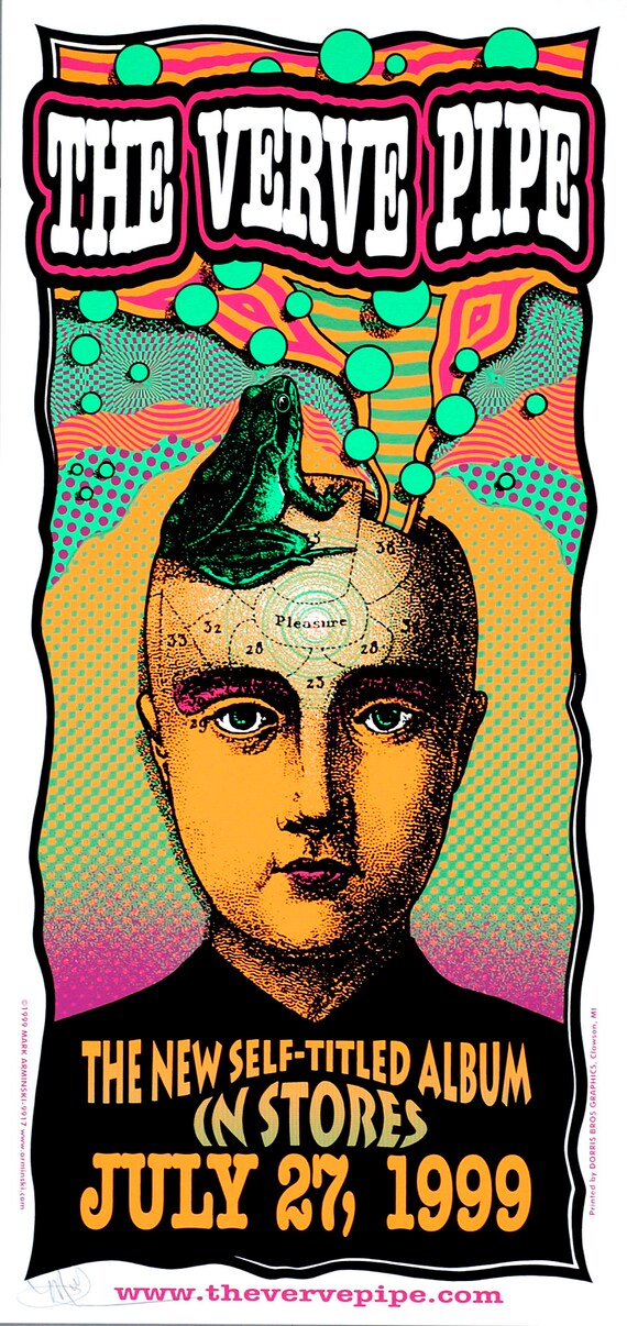 HANDBILL the Verve Pipe CD Release Art by Mark Arminski 4.25