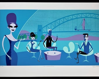 SHAG PRINT Idol Conversation Silkscreen Serigraph Unframed Signed 2001 Mint!