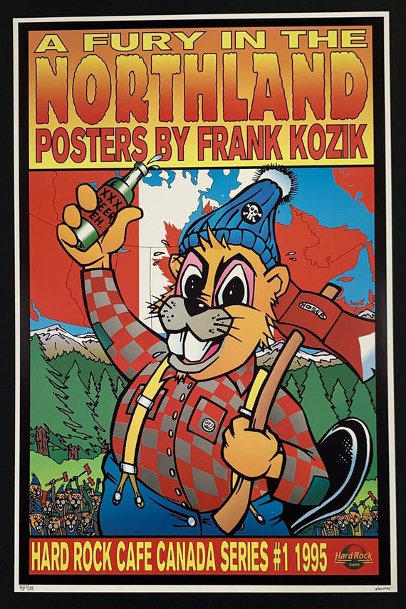A Fury in the Northland POSTER Show Hard Rock Cafe 1995 Signed