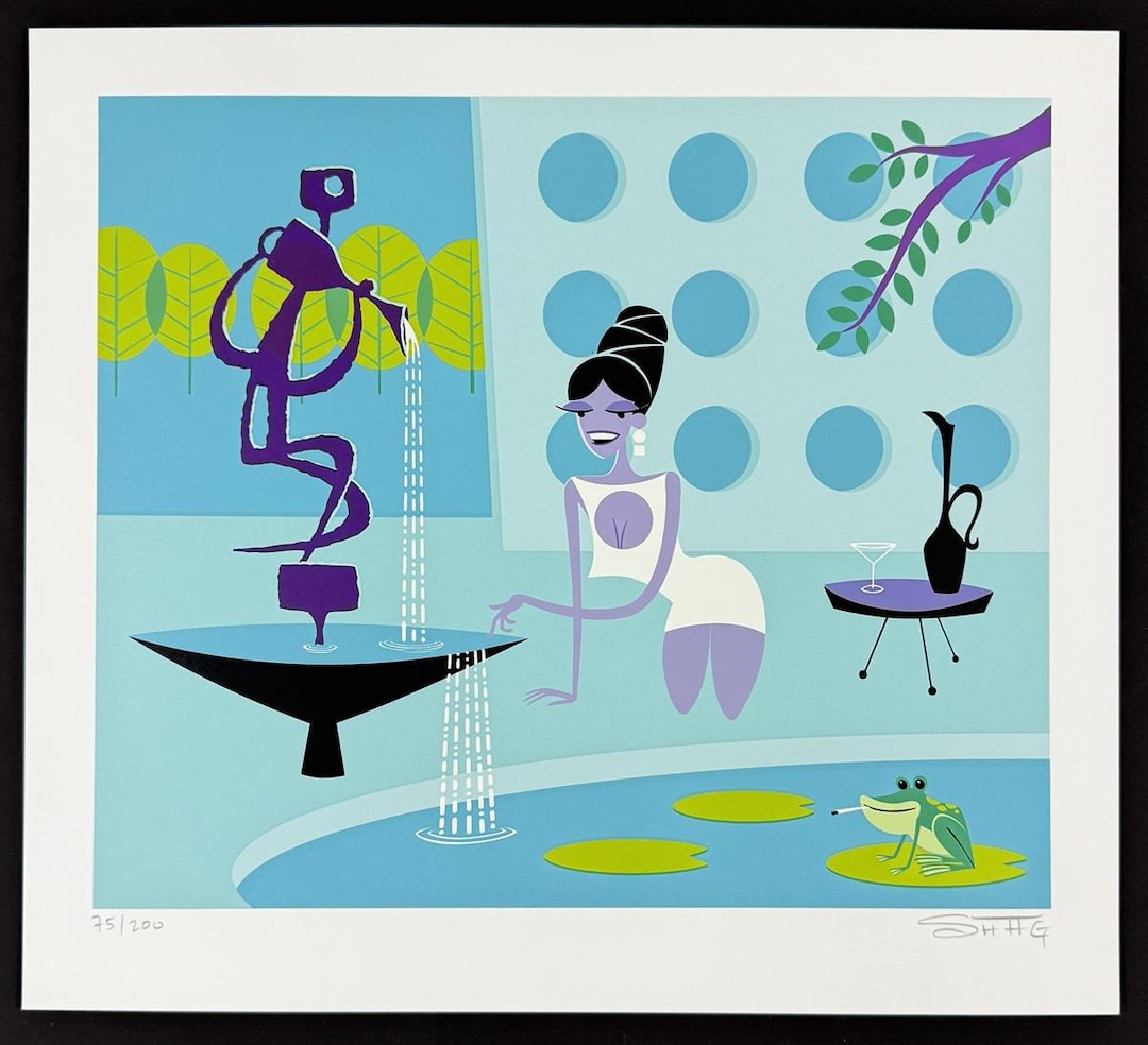 Aquarius SHAG PRINT Honest and Inventive Serigraph Signed 2003