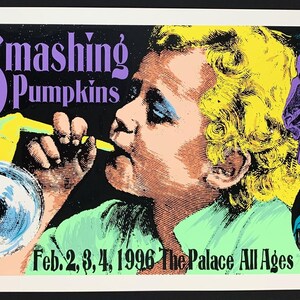 Smashing Pumpkins POSTER Goldenvoice 1996 Silkscreen Print Signed
