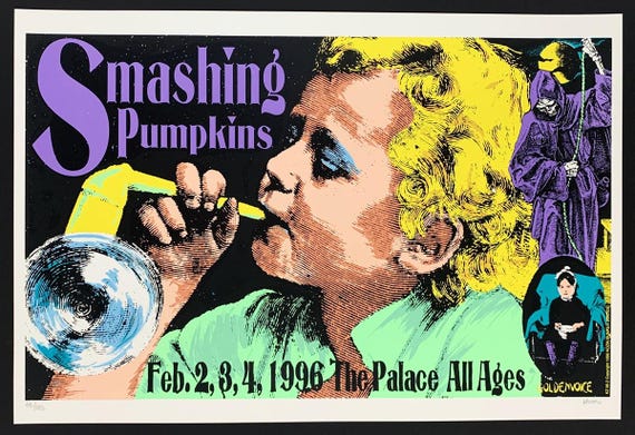 Smashing Pumpkins POSTER Goldenvoice 1996 Silkscreen Print Smashing Pumpkins POSTER Goldenvoice 1996 Silkscreen Print