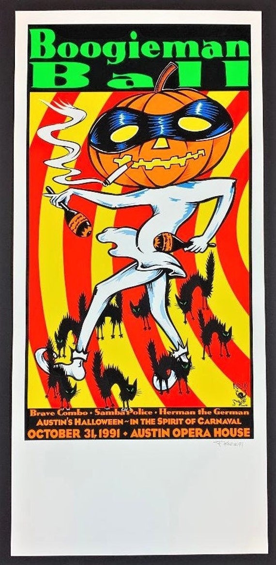Signed Kozik 1991 Living Colors Original Concert Poster