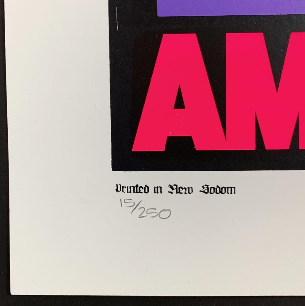 Love American Style POSTER Nixon Blue Version Silkscreen 1996