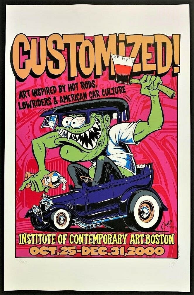 Customized POSTER Art Show Hot Rod Lowriders Car Culture Signed