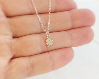 sterling silver four leaf clover necklace