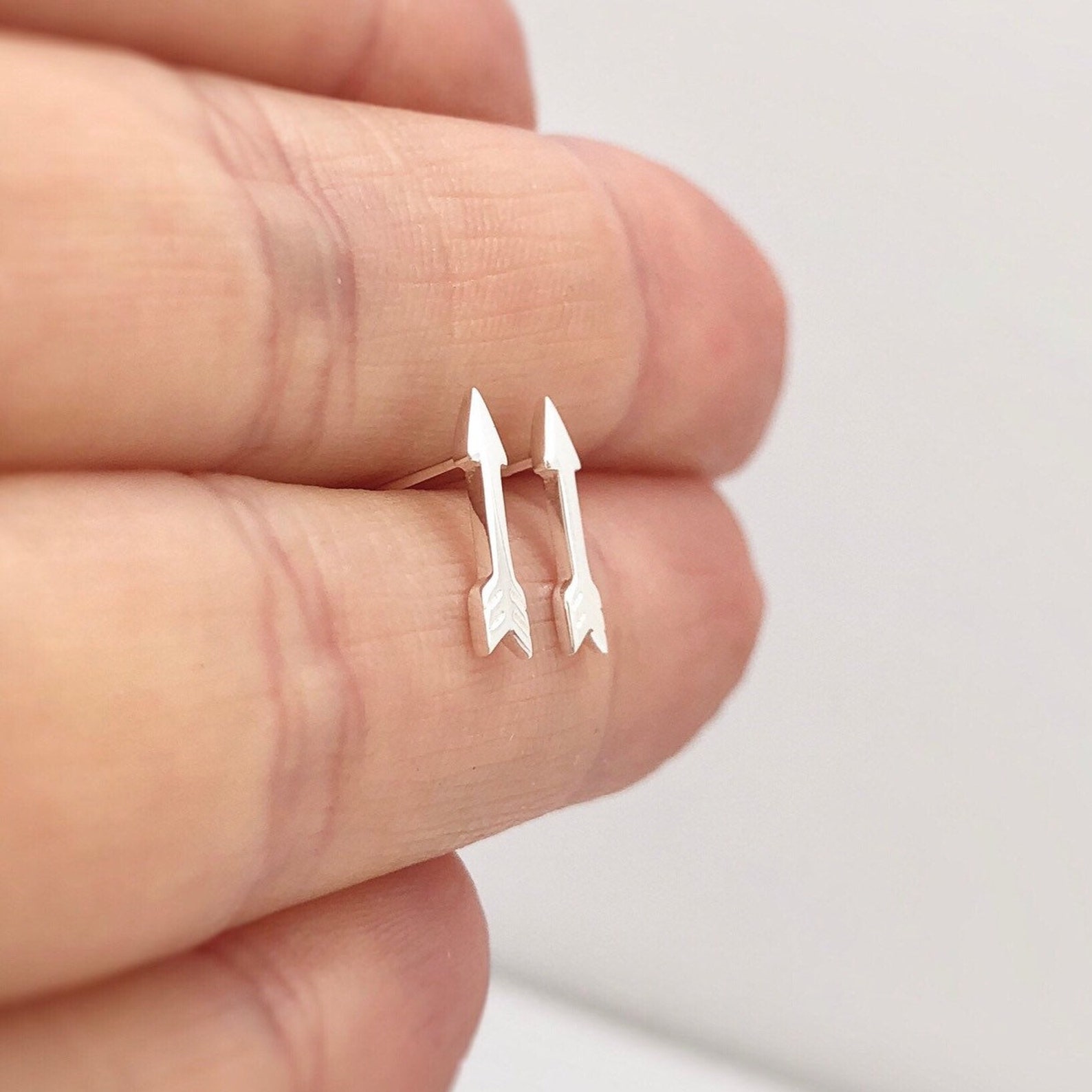 Arrow Earrings in Sterling Silver Arrow Earrings Silver Etsy Canada