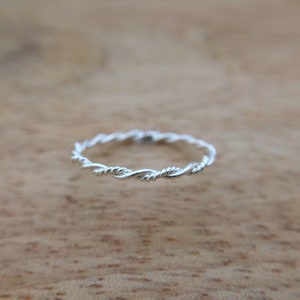 double twist ring in sterling silver, twist ring, double twist ring, stacking ring, silver stacking ring