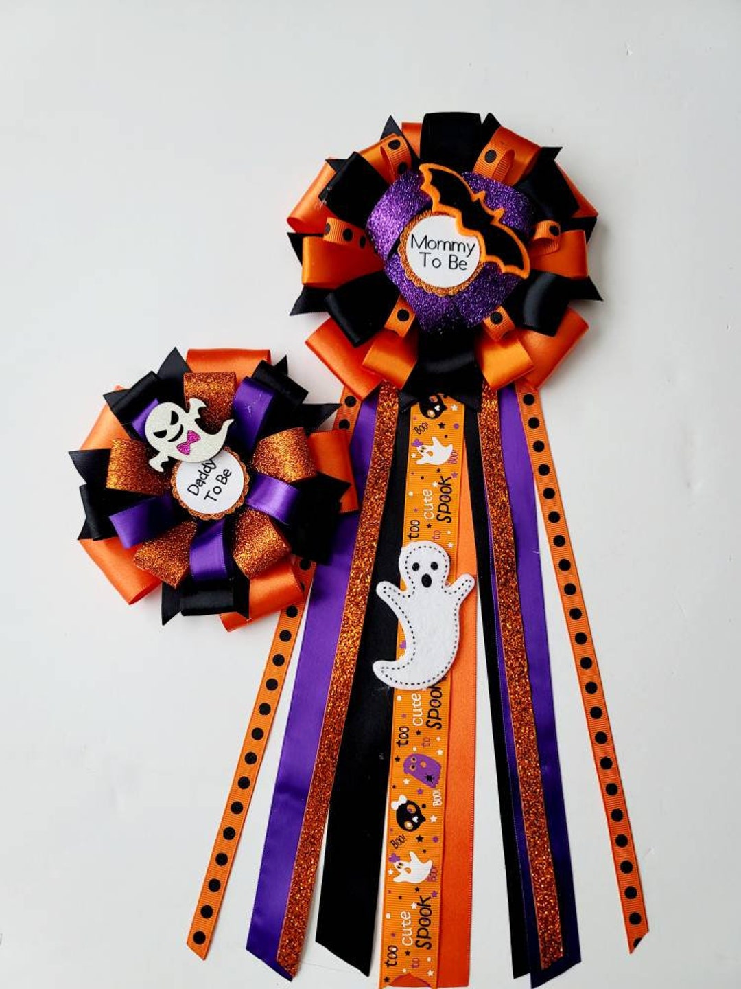 Halloween Baby Shower Corsage/ Spooky Baby Shower Mum/little Ghost Mom