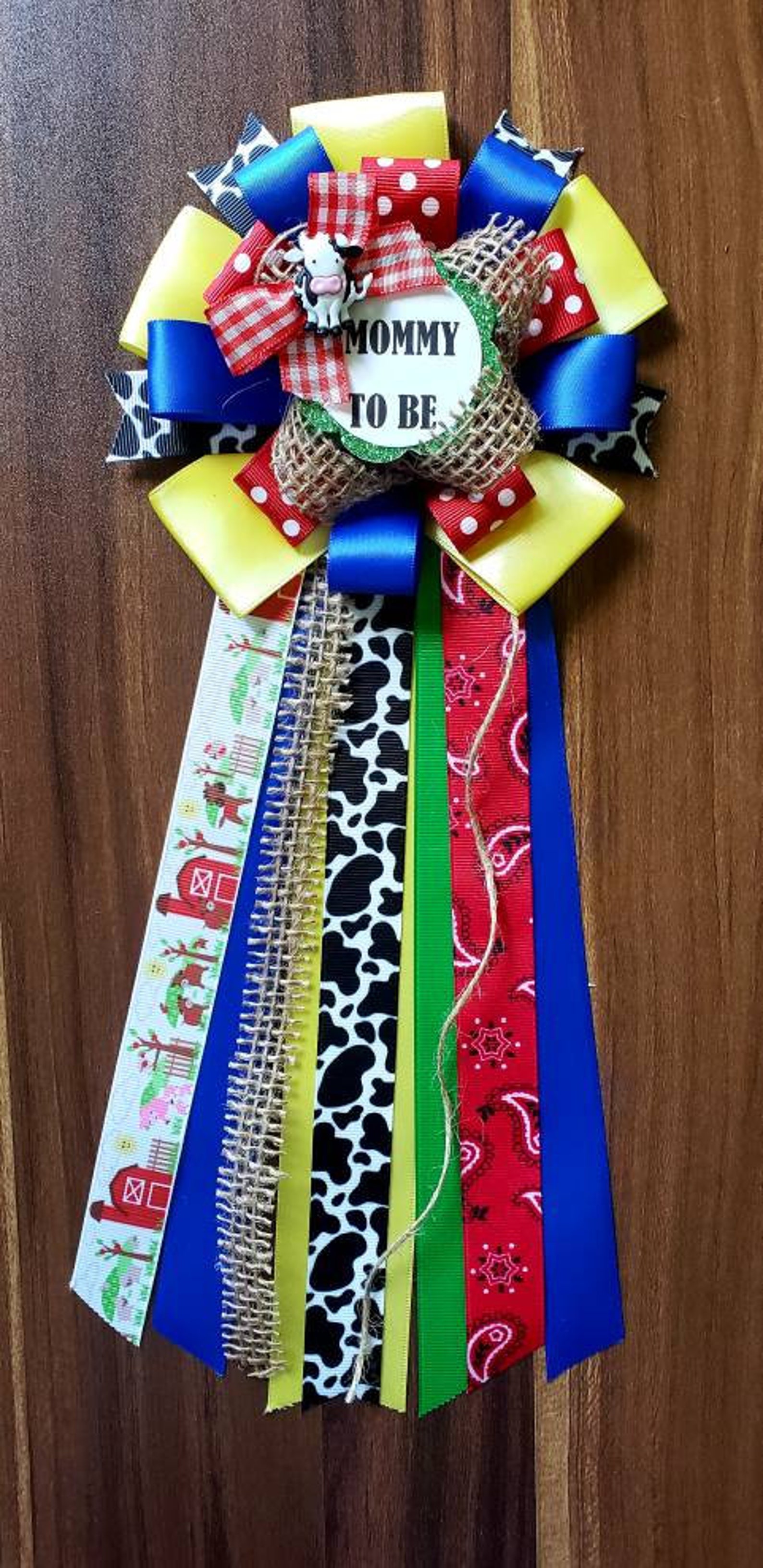 Farm Baby Shower Mum/cow Baby Shower Corsage/gender Reveal Etsy