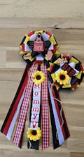 Baby Q baby shower mum/Bbq mom to be pin/Baby Q sunflower pin /baby q gender reveal mum/Bbq baby shower corsage/Barbeque baby shower theme