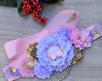 butterfly baby shower sash/pink, purple mom to be sash/Butterfly baby shower decorations/baby shower girl/maternity sash/mommy belly sash