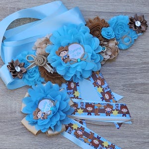 cowboy baby shower theme/western mom to be sash/blue cowboy mommy to be sash/cowboy maternity sash/little cowboy pregnancy sash/cowboy theme