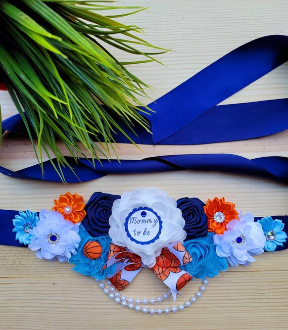 Basketball Baby Shower Sash/boy Basketball Maternity Belt/sport