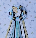 Blue baby shower mom to be pin/boy baby shower mum/blue and gold mom to be pin/dark and baby blue corsages