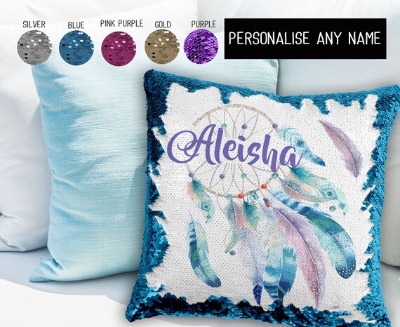personalised magic sequin cushion