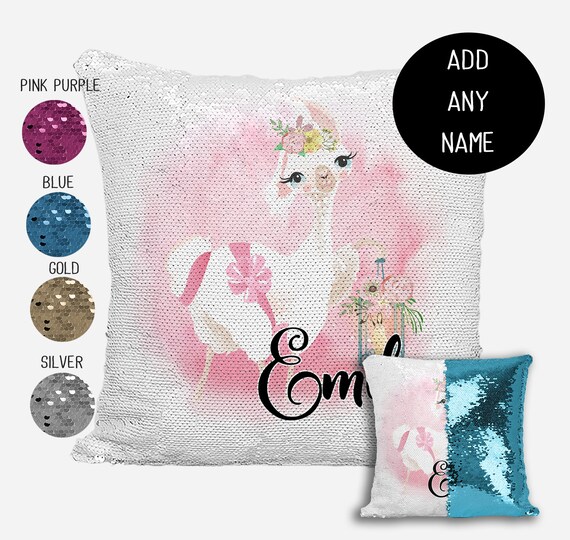 personalised photo sequin cushion