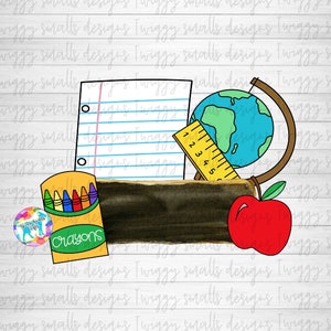Teacher Sublimation Design Download, Blank Template, School Supplies, Back to School, PNG, Clipart, Sublimation Files, Instant Download