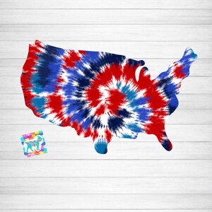 USA, Tie Dye, Sublimation Design Downloads, PNG, America, Patriotic, July 4th, Home sweet Home, United States, Red White and Blue, Sub Files