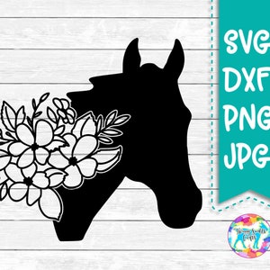 Horse Svg, Flowers, Horse Head, Horse Lover, Horse Svg files for Cricut, PNG, Horse Clipart, Cut Files, Sublimation, Horse Svg for shirts