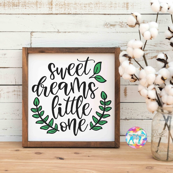 Sweet dreams little one, SVG, DXF, PNG, Nursery Decor, Quote, Baby shower, cut files, Svg files, baby svg, cricut explore, Hand lettered Svg