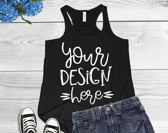 Bella Canvas 8800 Black Tank Mockup Mock Up Womens Bella Canvas 8800 Black Tank Mockup Mock Up Womens