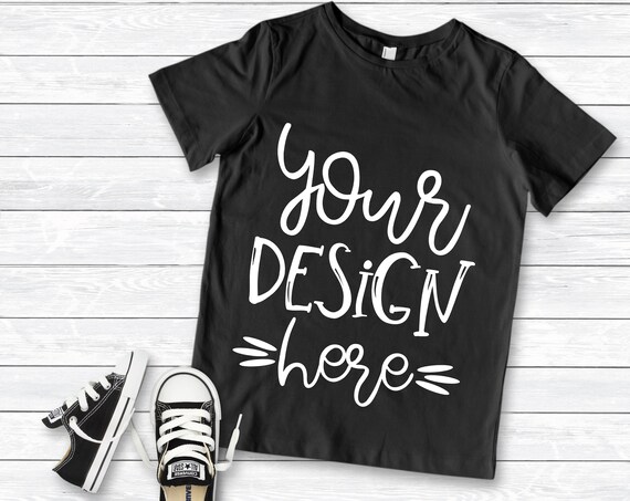 Blank Black Tee Mockup Kids Mockup Boy Mockup Girl