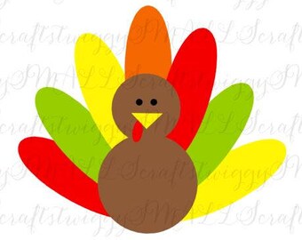 Turkey SVG, Thanksgiving SVG, Turkey Shirt Design, Turkey Clipart, Turkey cut file, Silhouette Cut File, Cricut file, Turkey Feathers, DXF