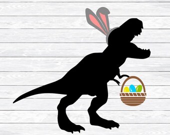 Download Dinosaur Easter Svg Boy Easter Svg T-Rex bunny ears Easter ...