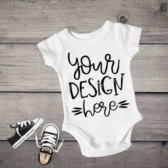 Baby Short Sleeve Bodysuit Mockup Creative Photoshop Templates Creative Market