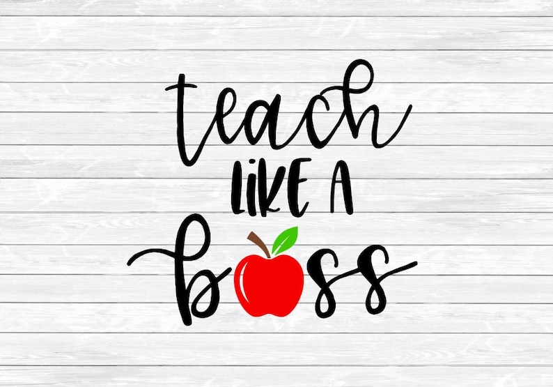 Download Teacher Svg Educator Svg Teacher Quote Teach like a boss | Etsy