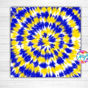 Blauw en geel, tie-dye, sublimatie, png, vulpatroon, sublimatieachtergrond, cheerleading, voetbal, teamkleuren