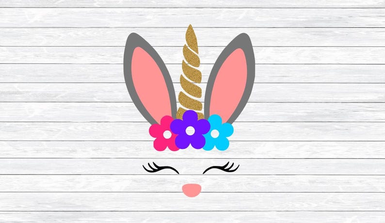 Download Easter Bunny Svg Easter Svg Bunny Unicorn Unicorn Face | Etsy