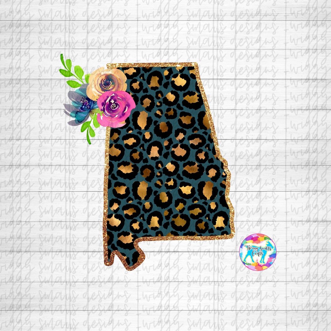 Alabama Sublimation Design Download, AL, Sweet Home, Cheetah Print ...