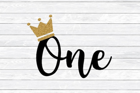 Download First Birthday Svg One Svg Crown Svg Birthday Dxf Png Etsy