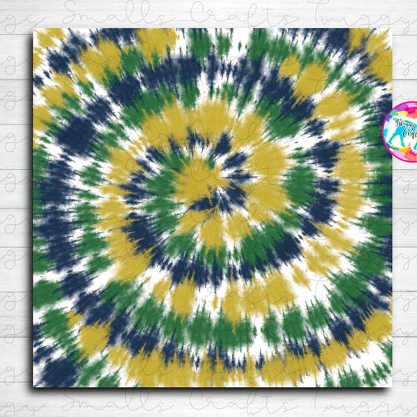 Gold, Green, Blue, Tie Dye Sublimation design download, PNG, School Spirit, Team Colors