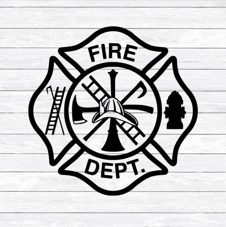 Maltese Cross Firefighter Svg Fireman Fire woman Svg Dxf | Etsy