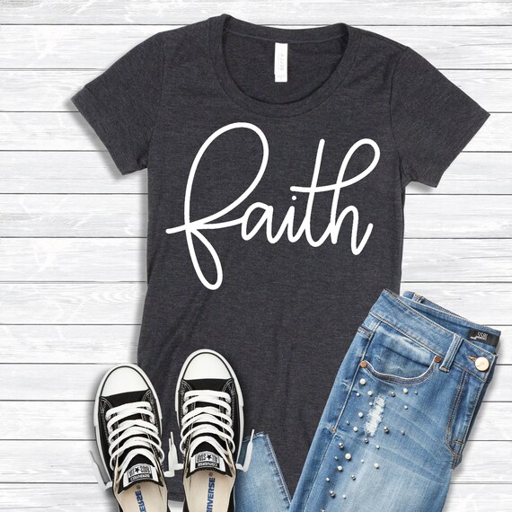 Download Faith Svg Christian Svg Hand Lettered Svg Womens T Shirt Etsy