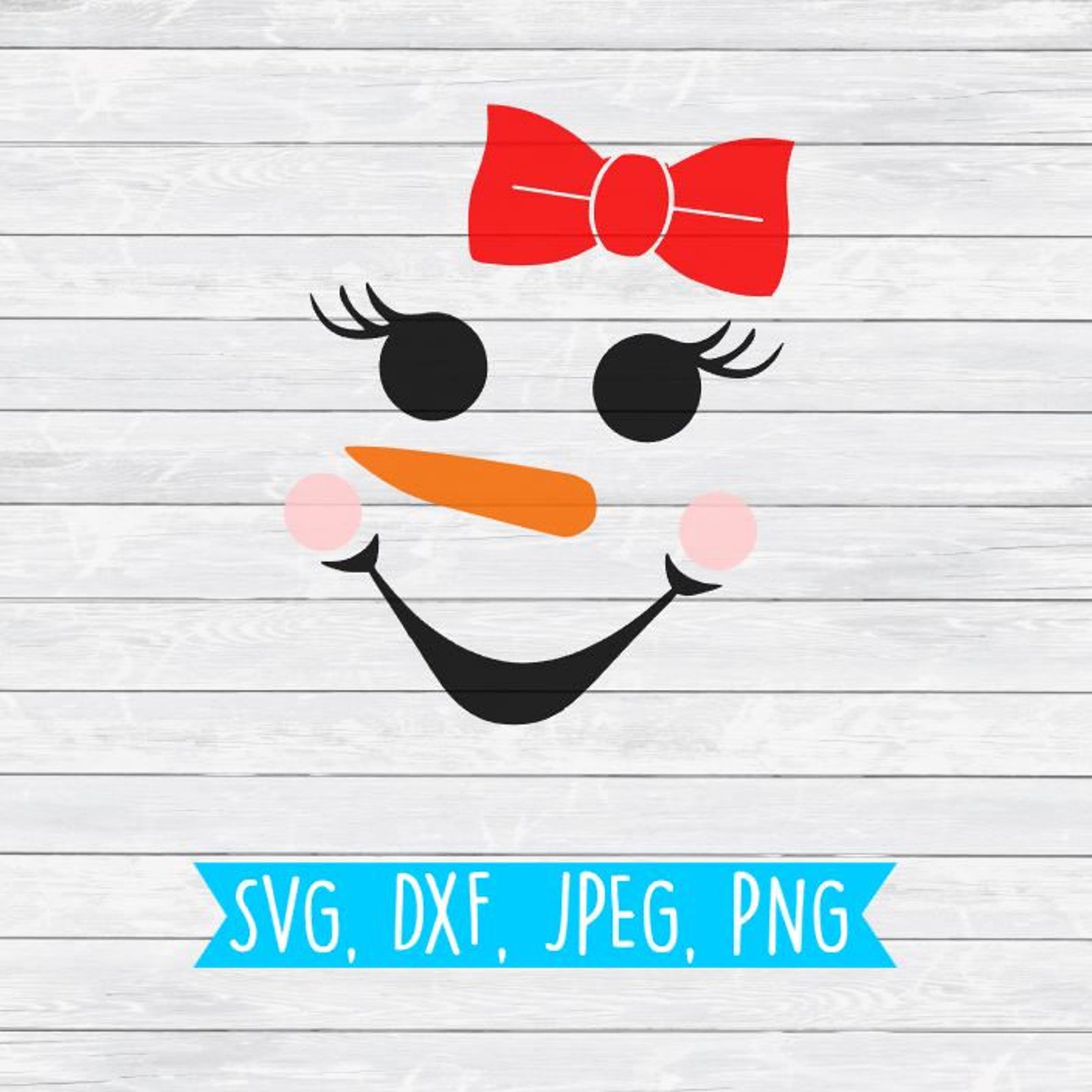Snowman Face Svg Snow Girl Svg Snowman Svg DXF PNG SVG Etsy