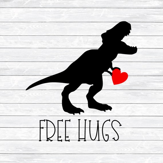 Valentine's Day Dinosaur DXF PNG SVG Files For | Etsy