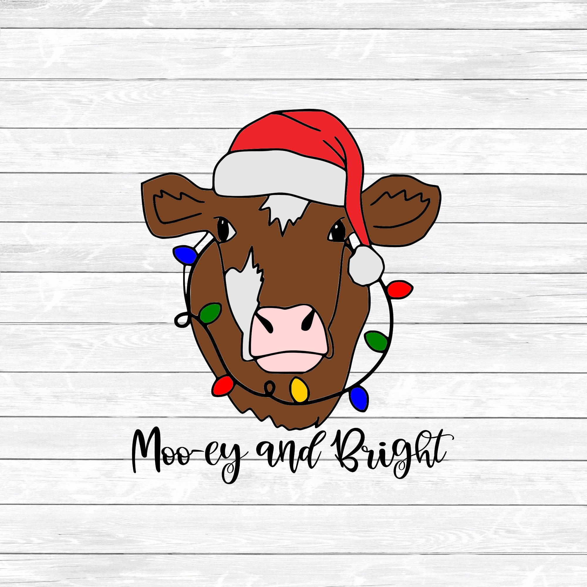 Christmas Saying svg Christmas Cow SVG Cut File for Cricut Santa Cow