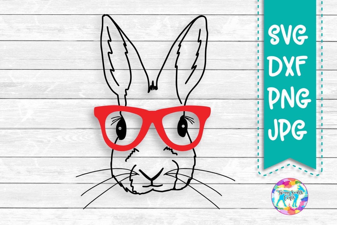 Svg Rex Rabbit Face Rabbit Face SVG, Floppy Ear, Bunny Svg, Animal With Glasses, DXF, PNG ...