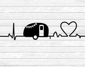 Download Happy Camper Cute Camper SVG DXF PNG Cut file for Silhouette